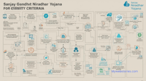 Eligibility flowchart for Sanjay Gandhi Niradhar Scheme