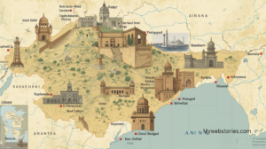 शिवकालीन महाराष्ट्रातील महत्त्वाचे किल्ले आणि भौगोलिक स्थान.