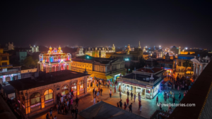 डॉ. बाळासाहेब आंबेडकर जयंती निमित्त रोषणाईने उजळून निघालेली राजगृह वास्तू.