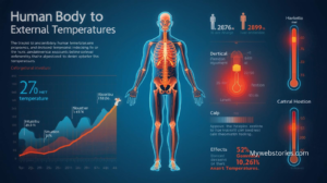 उष्माघातामुळे शरीराच्या तापमानात होणारे बदल.